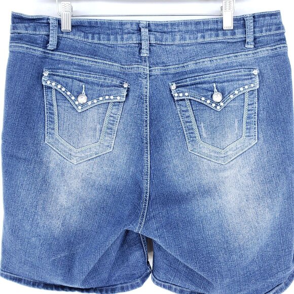 Cotton Farm Shorts Womens Size 18 Embellished - Picture 4 of 7